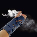 Γυναικεία Χειροποίητα Δερμάτινα Μπλε Γάντια - X002