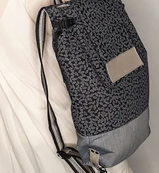 Γυναικεία Χειροποίητο Υφασμάτινο Backpack Γκρι/Ανθρακί - 30040