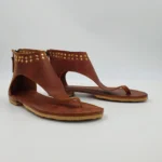 Γυναικεία Χειροποίητα Δερμάτινα Σανδάλια  nude- γκρι. - 20036